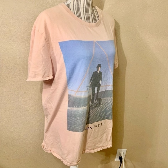 ElevenParis T-Shirt XL Pink Print 100% Cotton Lightweight Short Sleeves French - Picture 5 of 14